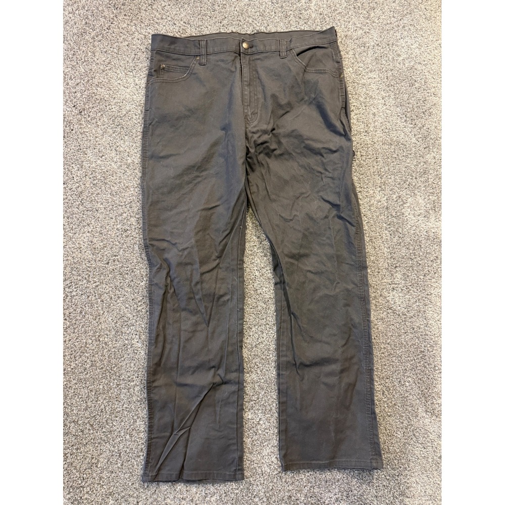Dickies Carpenter Pants Mens 36x32 Gray Duck Canvas Utility Workwear Stretch